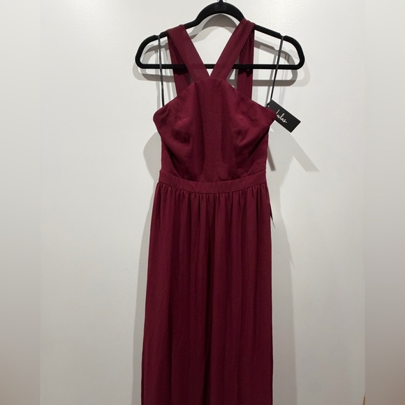 Lulus - Air of Romance Burgundy Maxi Dress - Picture 3 of 12